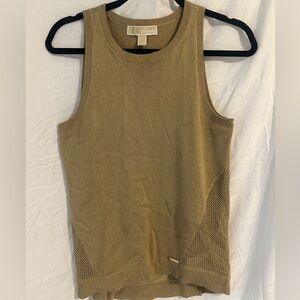 Michael Kors Metallic Gold Knit Top